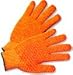 Polyester with Orange Honeycomb Grip Gloves (Sold by Dozen) Size Medium