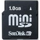 SANDISK MINI SD 1024MB CARD