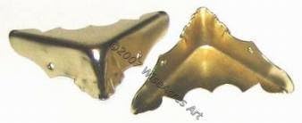 24 Decorative Box Corner Brass Plated Fancy Edges