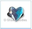 Crystal Heart Shoe Charm Sets (5)