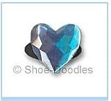 Crystal Heart Shoe Charm Sets (5)