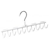 Deluxe 10 Hook Accessory Hanger (Chrome / White) (14