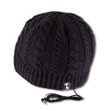 Tooks IVY Headphone Audio Beanie Hat With Built-in Removable Headphones - COLOR: BLACK, Unique Gift Idea
