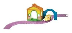 TAKE ALONG DORA SCHOOL BUS TRACK SET DIE CAST