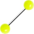 Yellow Neon Barbell Tongue Ring