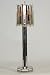 Faceted Mirrored Console Table Lamp with Mirrored Shade