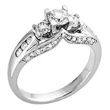 14kt. White Gold, 1 ct. tw. Diamond Unity Ring
