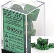 Chessex Dice: Polyhedral 7-Die Vortex Dice Set - Green w/gold