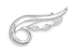 Swirl Design Fashion Pin with CZs
