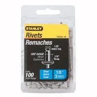 Stanley PSS44-1B 100-Pack 1/8-Inch x 1/4-Inch Steel Rivets