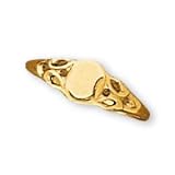 14K Yellow Gold Children's Signet Ring - Size 3