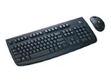 Logitech Deluxe 660 Cordless Desktop - Keyboard - wireless - RF - 104 keys - mouse - USB wireless receiver - midnight black - English - United Kindom - OEM