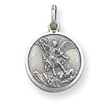 St. Michael Medal Chain Sterling Silves 18 Steel Chain