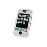 Apple iPhone Metal Aluminum Hard Case - Book Type (w/ Screen Cover) (Silver)
