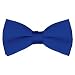 TopTieâ"¢ Mens Formal Solid Royal Blue Satin 2 1/2" Banded Bow Tie image 1