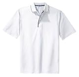 Sport-Tek - Dri-Mesh Sport Shirt with Striped Collar White/Black-2XL