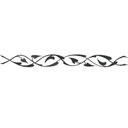 Vined Spade Arm Band Temporary Tattoo 1.5x9