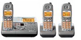 V-Tech VT6897 5.8GHz Digital Three Handset Cordless Answering Phone System with CID/CW (Grey/Silver)