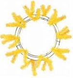 Yellow 24in Work Wreath for Deco Mesh Wreaths