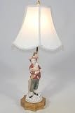 Jeanne Reed French Porcelain Figurine Table Lamp