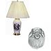 Porcelain Lamp with Tibetan Spaniel