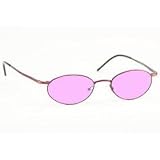 COMPUTER GLASSES WITH PINK POLYCARBONATE DOUBLE SIDED ANTI-REFLECTIVE COATING, SCRATCH COATING AND UV PROTECTION - BLACK METAL FRAME - 48-19-145