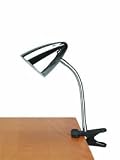 Lite Source LS-2600C Clip on Gooseneck Desk Lamp Chrome