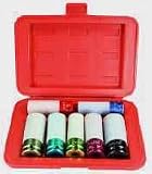 1/2 In Dr Impact Socket Set w/ Protective Plastic Sleeves