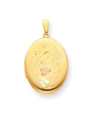 10k Black Hills Gold Hummingbird 14k Gold Filled Diamond Cut Locket