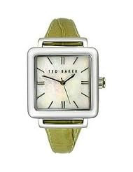 Ted Baker Womens TE2017 Green/White Leather Watch