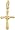 Cross Charm, Gold Plated Silver