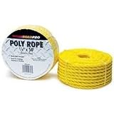 ROPE POLY 1/4 X 50'YELLOW