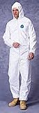 DuPont TY127S Disposable Elastic Wrist, Ankle & Hood White Tyvek Coverall Suit 1428, Size Large, Sold by the Each