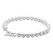 Italian Sterling Silver medium Bead Bracelet title=