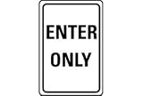 Aluminum Sign - Enter Only - .063mm Thick