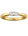 10K Gold 3-Stone Round Cut 0.18 ctw. Diamond Ring