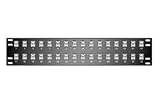 3.50 32 Port Cat. 5E Feed-Thru Panel, Shielded, Color: BLACK