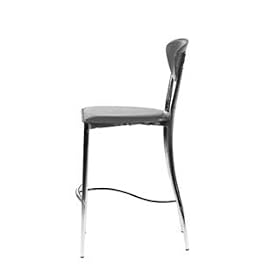Gloria B Leather Bar Stool Set Of 2-Red LeatherChrome by Euro Style