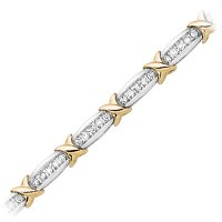10kt. Two Tone, 2 ct. tw. Diamond Fashion Bracelet by Fred Meyer Jewelers