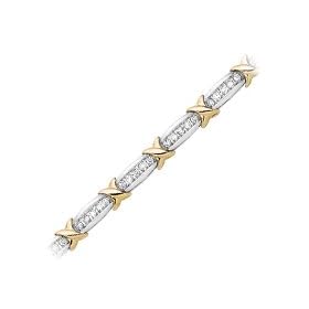 10kt. Two Tone, 2 ct. tw. Diamond Fashion Bracelet by