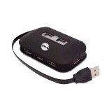 7PORT High Speed USB Hub Built In USB Cable