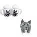 Akita Large Salt and Pepper Shakers, Porcelain by Rosalinde (4')