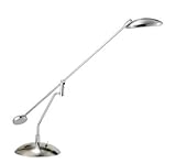 Adesso 3626-22 Trapeze Balance Arm Desk Lamp, Satin Steel/Chrome
