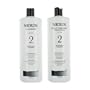 Nioxin System 2 Cleanser & Scalp Therapy DUO (33.8 Oz)