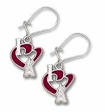 Los Angeles Angels of Anaheim 1/2 I Heart A Enamel Dangle Earrings - Sterling Silver Jewelry