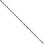 2.50MM 14kt White Gold Diamond Cut Rope Bracelet