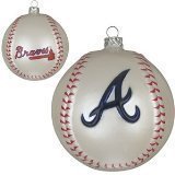 Atlanta Braves 3" Glass Baseball Holiday Tree Ornament - MLB Baseball
