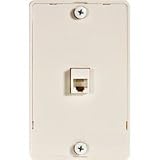 Steren 4C UL Telephone Wall Plate - Ivory