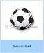 Soccer Ball Shoe Charm