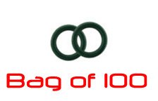 * 100 BLACK Rubber O-rings Tattoo Machine Gun Supplies